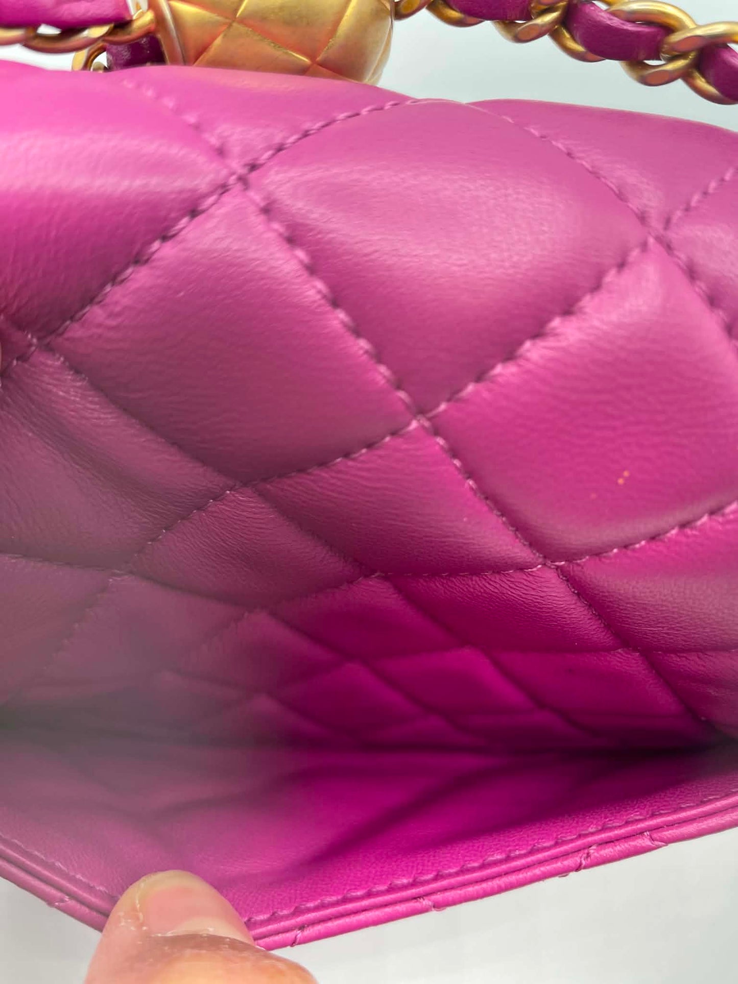 Chanel Pearl Crush Square Flap Bag Quilted Lambskin Mini