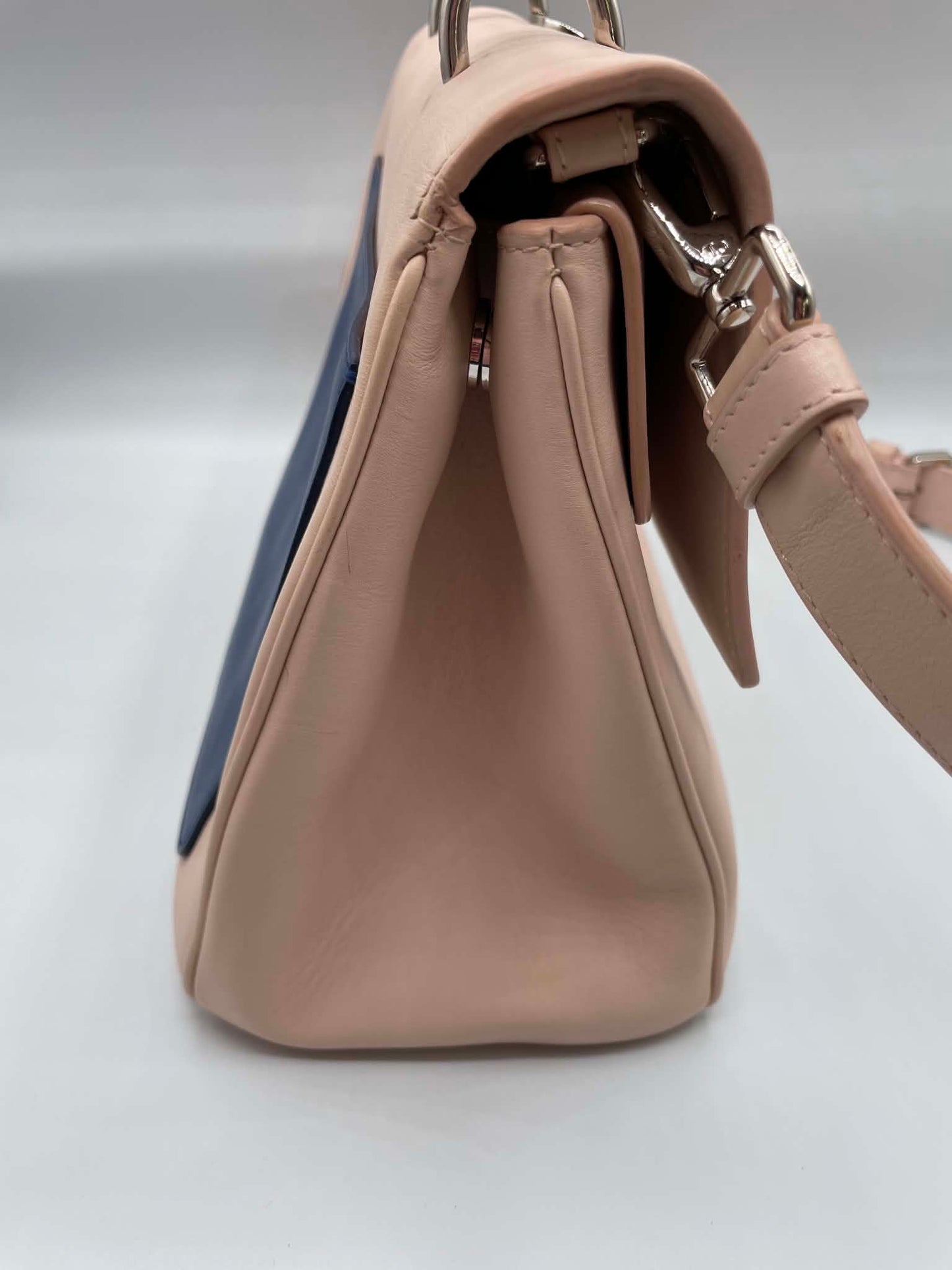 Dior Be Dior Top Handle Bag — Light Pink & Blue Cowhide, Silver Hardware | Pre-Owned