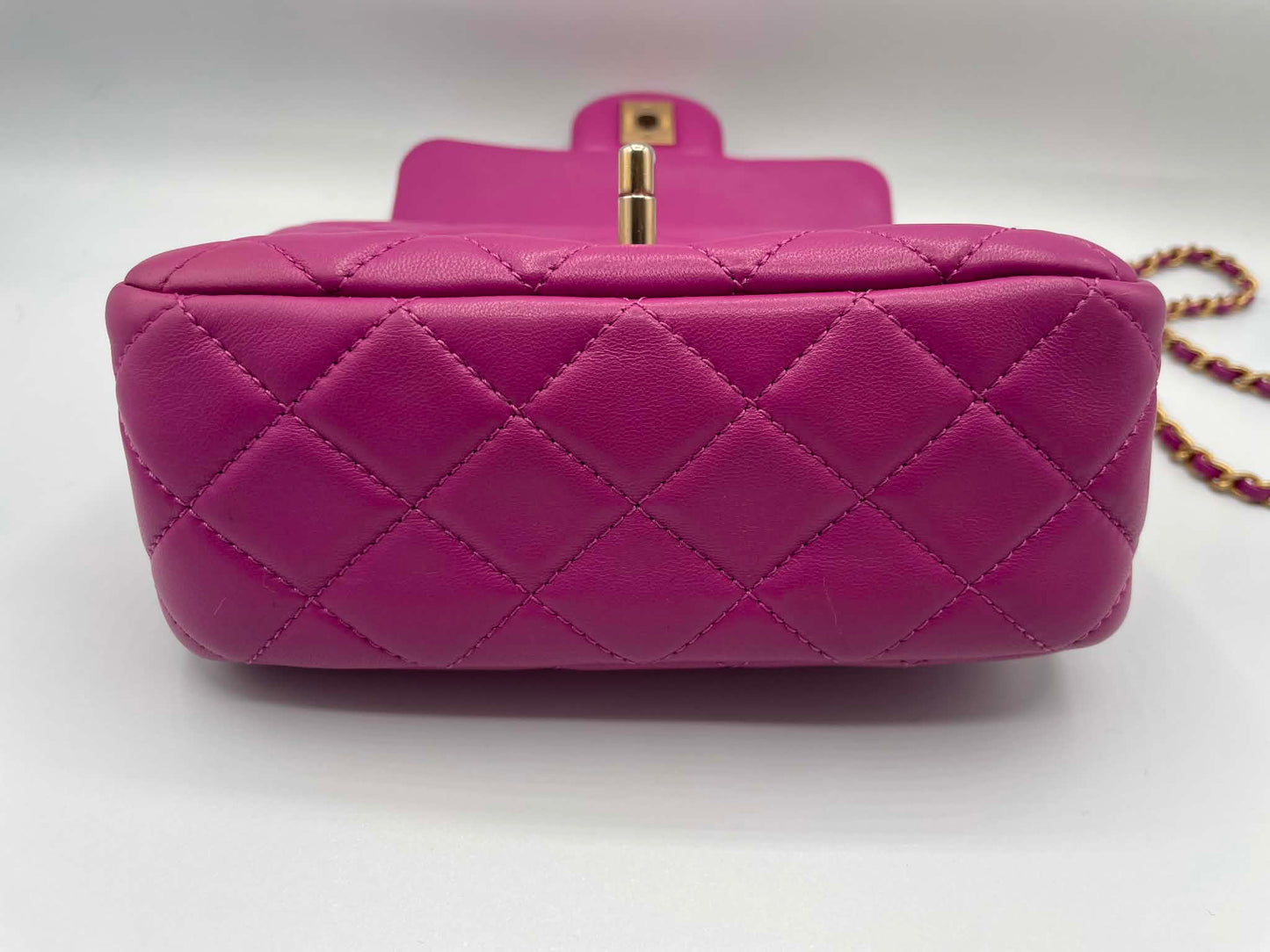 Chanel Pearl Crush Square Flap Bag Quilted Lambskin Mini