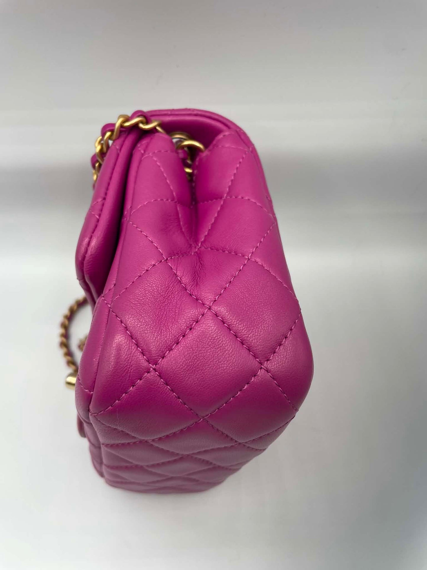 Chanel Pearl Crush Square Flap Bag Quilted Lambskin Mini