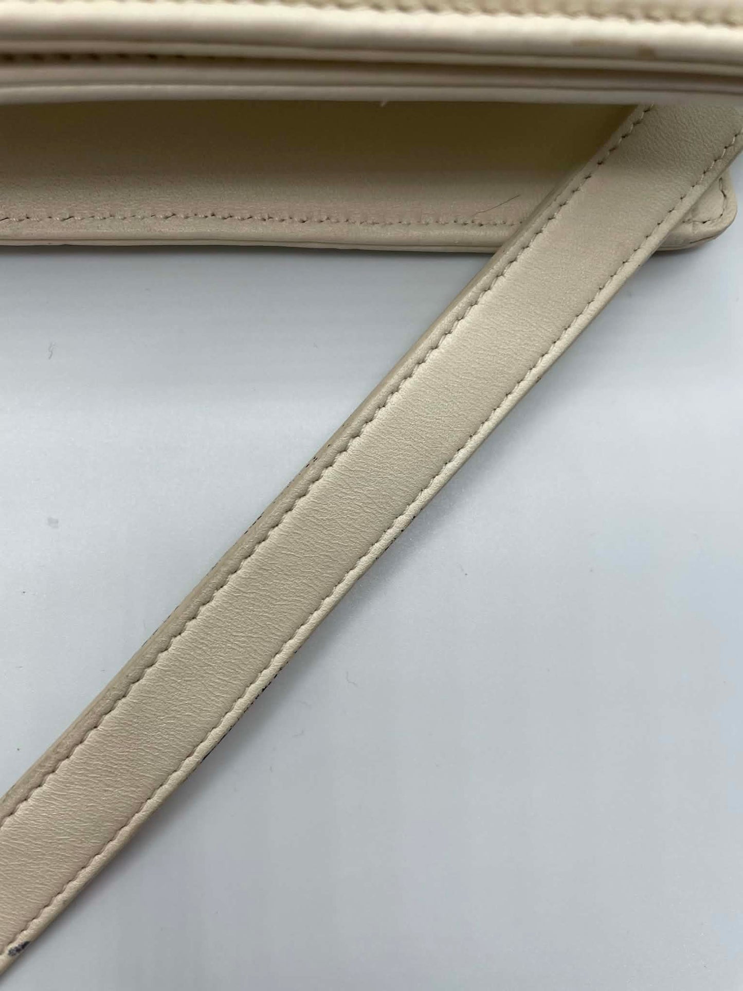 Christian Dior Lambskin Studded Small Diorama Flap Bag Off White