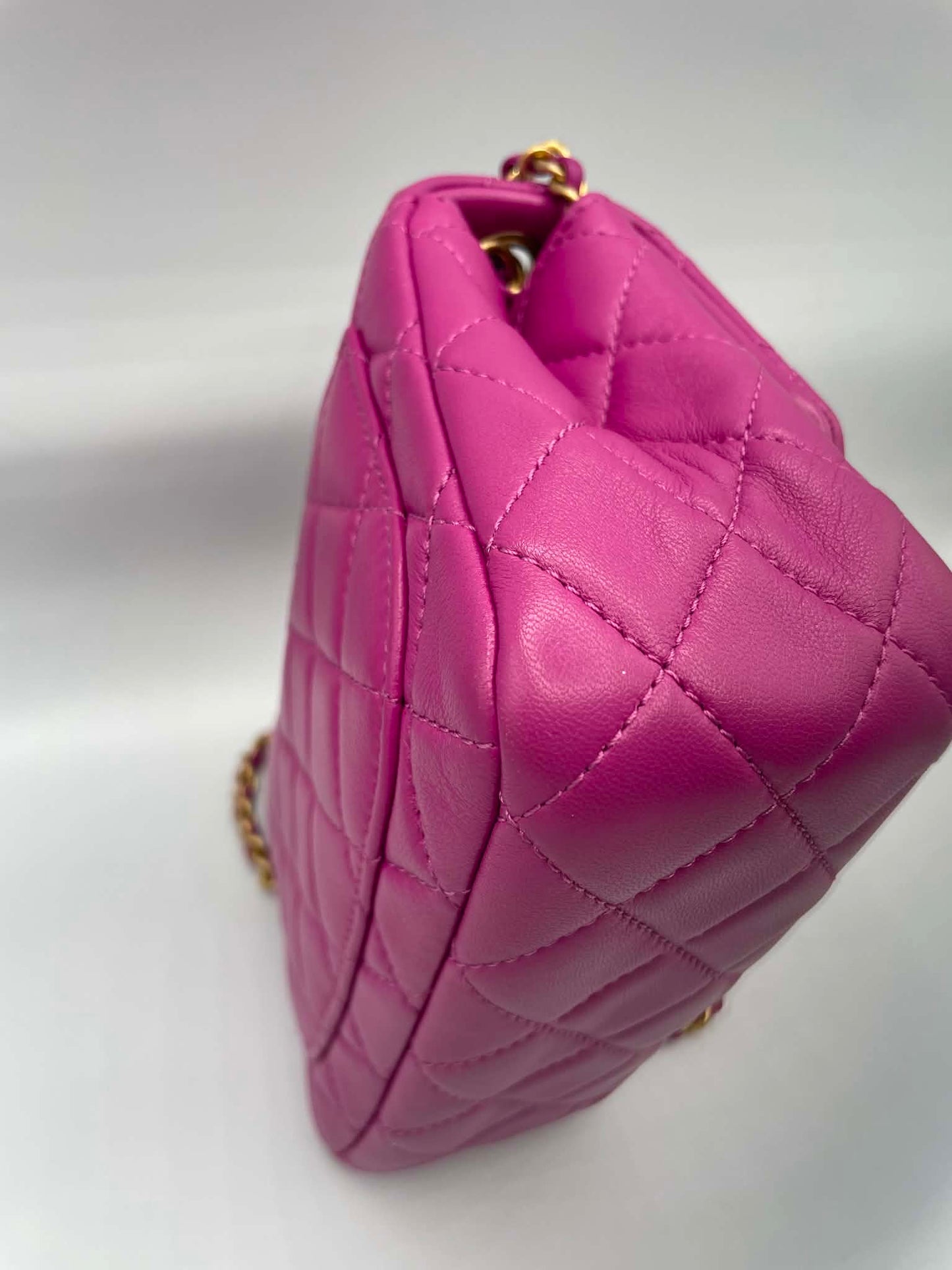 Chanel Pearl Crush Square Flap Bag Quilted Lambskin Mini