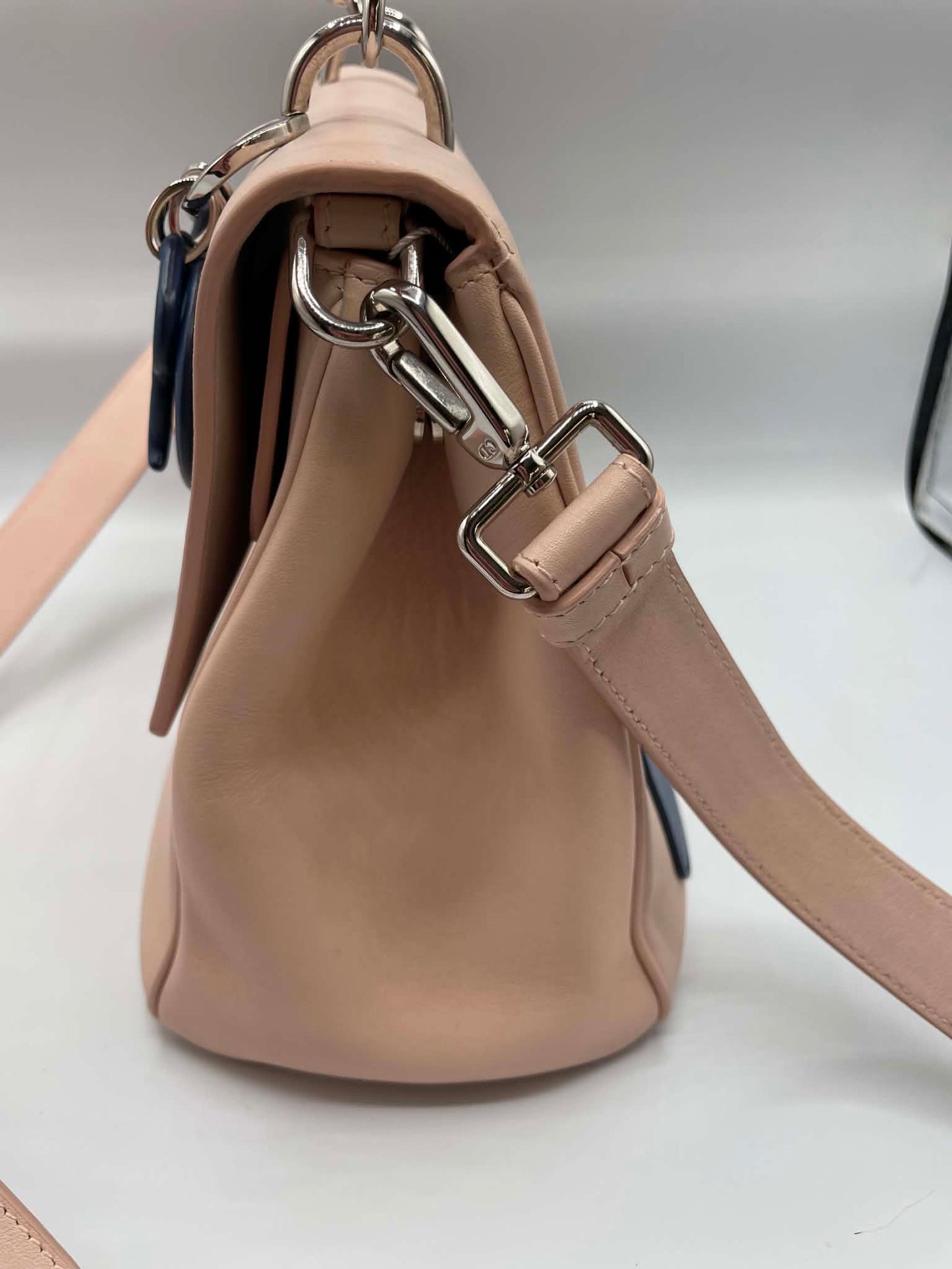 Dior Be Dior Top Handle Bag — Light Pink & Blue Cowhide, Silver Hardware | Pre-Owned