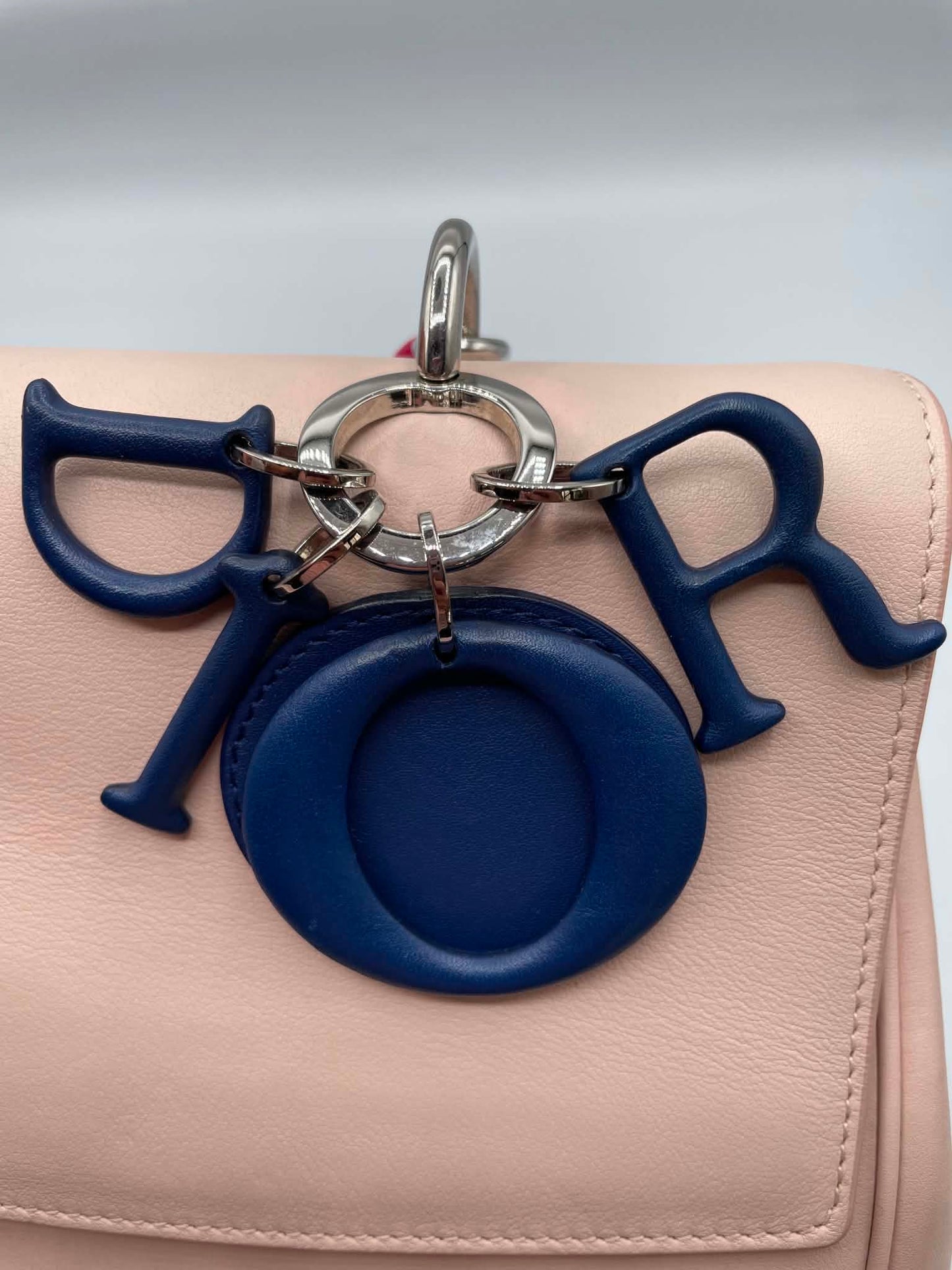 Dior Be Dior Top Handle Bag — Light Pink & Blue Cowhide, Silver Hardware | Pre-Owned