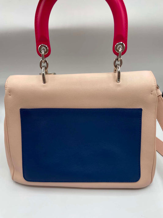 Dior Be Dior Top Handle Bag — Light Pink & Blue Cowhide, Silver Hardware | Pre-Owned