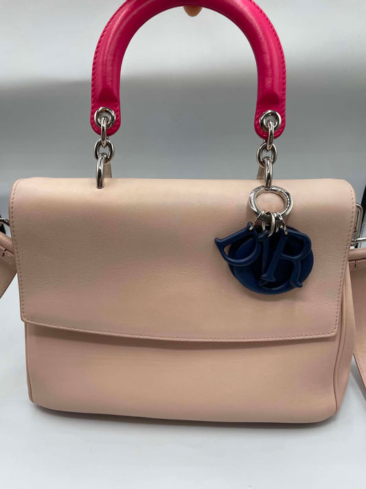Dior Be Dior Top Handle Bag — Light Pink & Blue Cowhide, Silver Hardware | Pre-Owned
